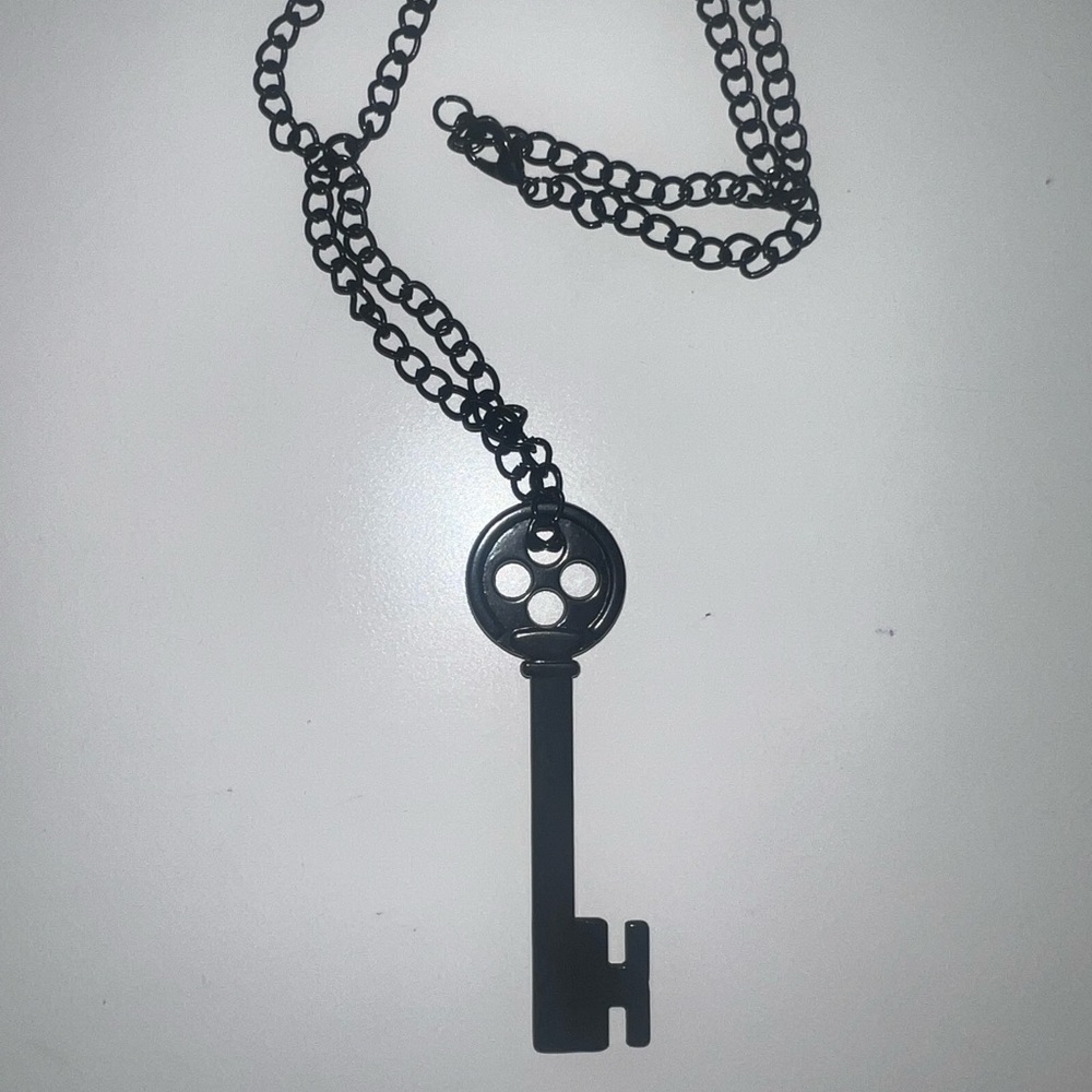 Black Key Pendant Necklace